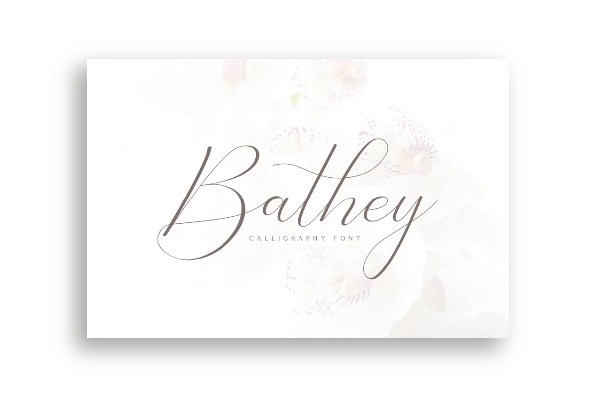 Image featuring the font Bathey, a modern calligraphy font from Pen Culture.