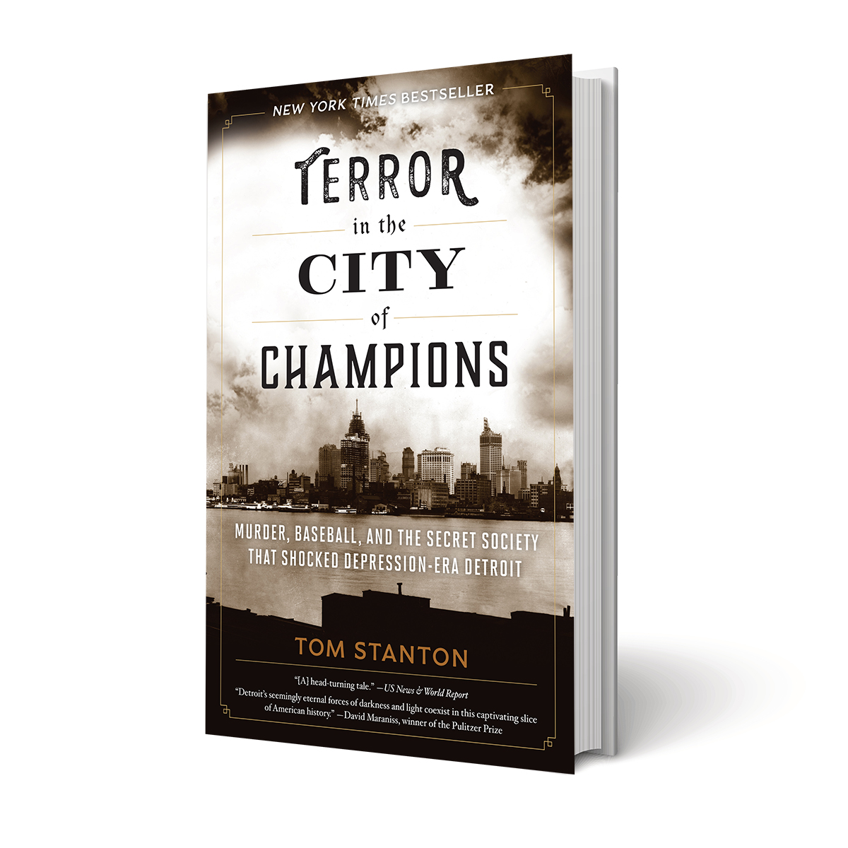 Book cover design by Jen Huppert Design for the New York Times Bestseller, Terror in the City of Champions: Murder, Baseball, and the Secret Society That Shocked Depression-Era Detroit by Tom Stanton, published by Lyons Press.